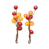 Max 3 Pieces Berry Holly Hairpins Woman Bridal Hair Sticks Wine Red and Orange