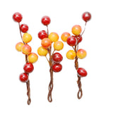 Max 3 Pieces Berry Holly Hairpins Woman Bridal Hair Sticks Wine Red and Orange
