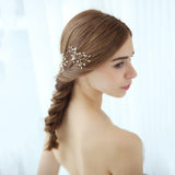 Maxbell Women Bride Crystal Pearl Hair Pins Clips Wedding Hair Jewelry Accessories