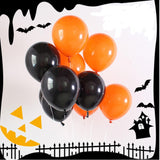 40 Pieces Halloween Balloon Party Decorations Photo Prop Black & Orange