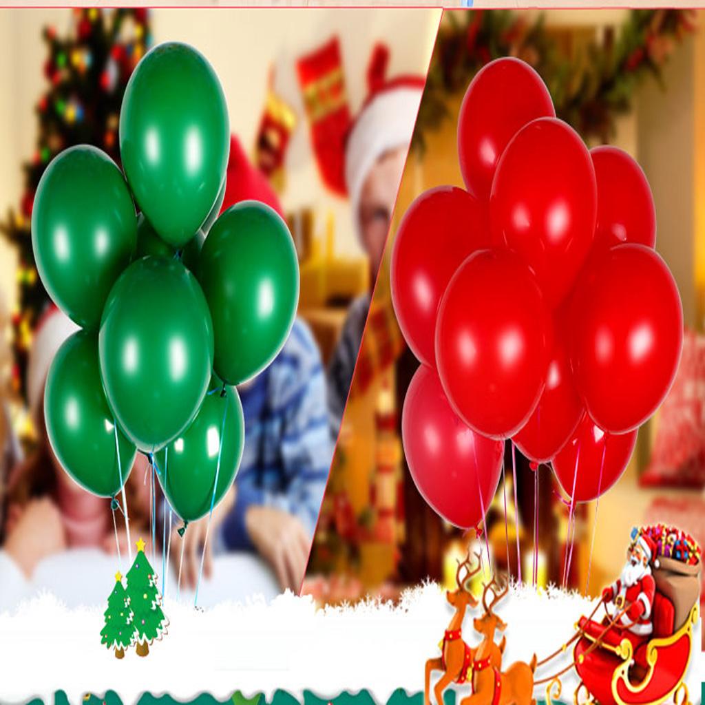 Maxbell  40 Pieces Halloween Balloon Party Decorations Photo Prop Red & Dark green
