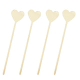 4 Pieces Gold Mirror Heart Cake Topper Wedding Party Cake Insert Decor