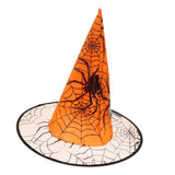 Funny Spider Halloween Witch Hat Kids Cap Cosplay Party Fancy Dress orange