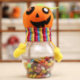 Halloween Cartoon Candy Jar Gift Pot Storage Holders Cookie Bottles Orange