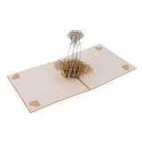 Maxbell 3D Pop Up Ring Wedding Greeting Invitation Cards With Envelope