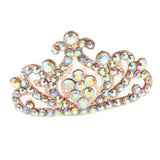 Max Girls Princess Tiara Crown with Comb Kids Hair Accessories Rose gold