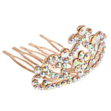 Max Girls Princess Tiara Crown with Comb Kids Hair Accessories Rose gold