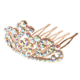 Max Girls Princess Tiara Crown with Comb Kids Hair Accessories Rose gold