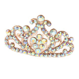 Max Girls Princess Tiara Crown with Comb Kids Hair Accessories Rose gold