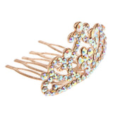 Max Girls Princess Tiara Crown with Comb Kids Hair Accessories Rose gold