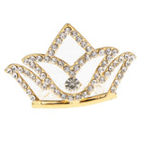 Max Girls Princess Tiara Crown with Comb Children Dress up Accessories Gold