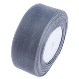 Max 45m Sheer Solid Organza Ribbon Tulle Roll Spool Gift Wrapping Silver Grey