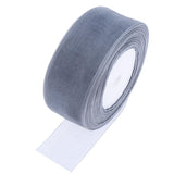 Max 45m Sheer Solid Organza Ribbon Tulle Roll Spool Gift Wrapping Silver Grey