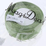 Max 45m Sheer Solid Organza Ribbon Tulle Roll Spool Gift Wrapping Green