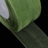 Max 45m Sheer Solid Organza Ribbon Tulle Roll Spool Gift Wrapping Green