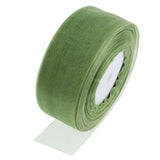 Max 45m Sheer Solid Organza Ribbon Tulle Roll Spool Gift Wrapping Green