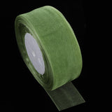Max 45m Sheer Solid Organza Ribbon Tulle Roll Spool Gift Wrapping Green
