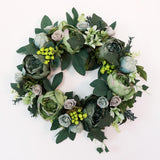 Max Artificial Peony Flower Door Wreath Rattan Garland Wedding Venue Decor 6