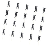 20 Pieces Glitter Paper Zombie Cake Cupcake Topper Halloween Party Supplier