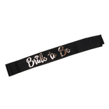 Bride to be Sash Diamond Wedding Bridal Shower Costume Accessories Black