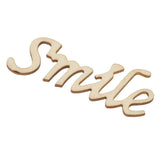 Smile Wooden Craft Cut Wooden Pieces Card Making DIY Art Home Wall Decor