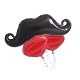 Maxbell Set of 3 Large Red Lips Mustache Foil Balloons Wedding Birthday Party Decorations
