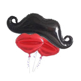 Maxbell Set of 3 Large Red Lips Mustache Foil Balloons Wedding Birthday Party Decorations