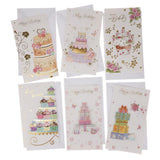 6pcs/set Happy Birthday Greeting Card With Envelope Baby Shower Favors