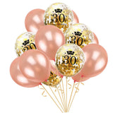 Happy Birthday Digital Confetti Latex Balloon Birthday Decor 40th