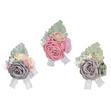 Max Artificial Silk Corsage Boutonniere Flowers Wedding Banquet Party Decoration