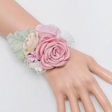 Max Artificial Silk Hand Flowers Bride Bridesmaid Wrist Corsage Wedding Decor 1