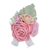 Max Artificial Silk Hand Flowers Bride Bridesmaid Wrist Corsage Wedding Decor 1