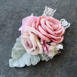 Max Artificial Silk Hand Flowers Bride Bridesmaid Wrist Corsage Wedding Decor 1