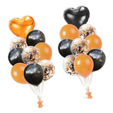 18pcs Halloween Foil Latex Confetti Balloons Party Decor Witch