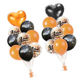 18pcs Halloween Foil Latex Confetti Balloons Party Decor Cat