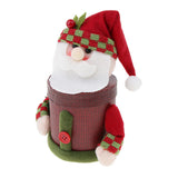Max Christmas Linen Candy Boxes Gift Storage Container Table Decor Santa Claus
