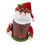 Max Christmas Linen Candy Boxes Gift Storage Container Table Decor Santa Claus