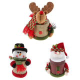 Max Christmas Linen Candy Boxes Gift Storage Container Table Decor Santa Claus