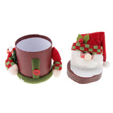 Max Christmas Linen Candy Boxes Gift Storage Container Table Decor Santa Claus