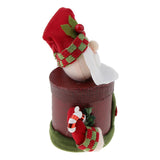 Max Christmas Linen Candy Boxes Gift Storage Container Table Decor Santa Claus