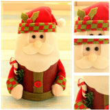 Max Christmas Linen Candy Boxes Gift Storage Container Table Decor Santa Claus