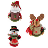 Max Christmas Linen Candy Boxes Gift Storage Container Table Decor Santa Claus