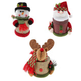 Max Christmas Linen Candy Boxes Gift Storage Container Table Decor Santa Claus