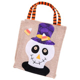 Halloween Gift Bags Trick or Treat Linen Tote Bag Party Hand Bags Skull
