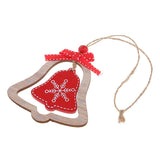 Delicate Christmas Tree Ornaments Wooden Hanging Decorations Red Bell