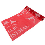 Merry Christmas Reindeer Table Runner Table Cover Christmas Decoration Red