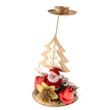 Christmas Candle Stick Tea Light Holder Candlestick Home Decor Xmas Tree