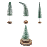 Small Tabletop Christmas Snow Pine Tree Home Office Party Art Decorations 10cm