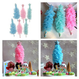 Max 6 Pieces Tulle Christmas Tree Cake Toppers Wedding Birthday Party Supplier