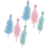 Max 6 Pieces Tulle Christmas Tree Cake Toppers Wedding Birthday Party Supplier